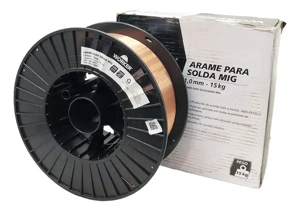 Arame para solda MIG ER70S-6 - 1,0mm - Rolo com 15kg - Worker