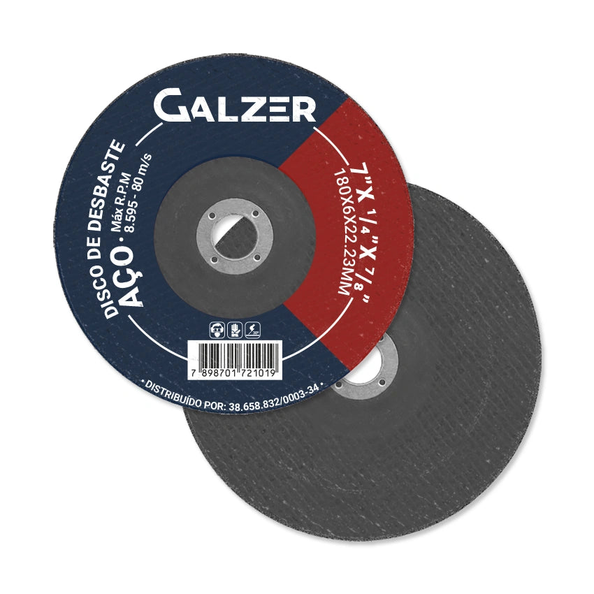 Disco de Desbaste 7" Galzer