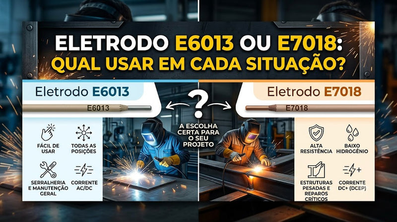 Eletrodo E6013 ou E7018: qual usar em cada situação?