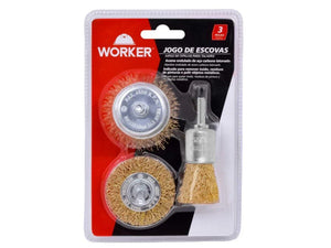 Jogo de escovas 3 peças - Worker