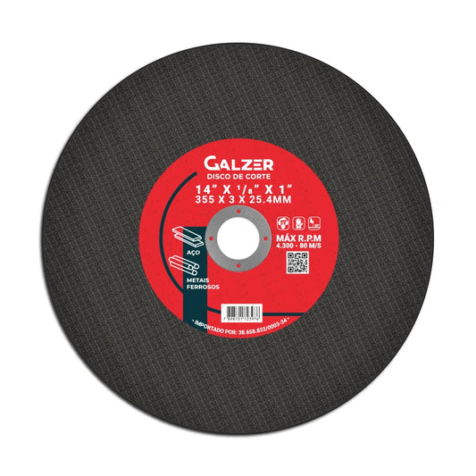 Disco de corte 14" x 1,8 x 1 - Galzer
