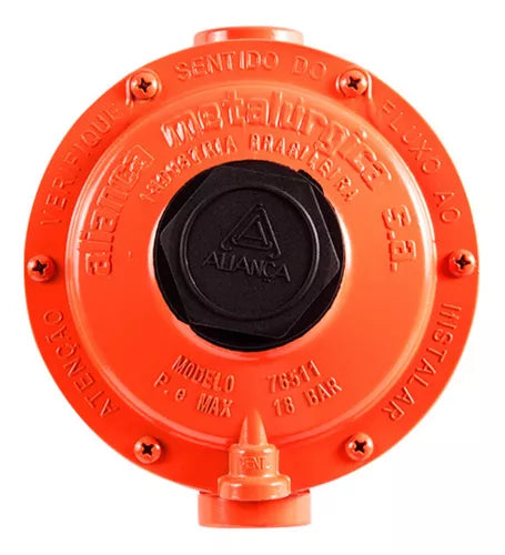 Regulador De Pressão 76511/01 / Gás Industrial Segundo Estágio Baixa Pressão laranja - ALIANÇA