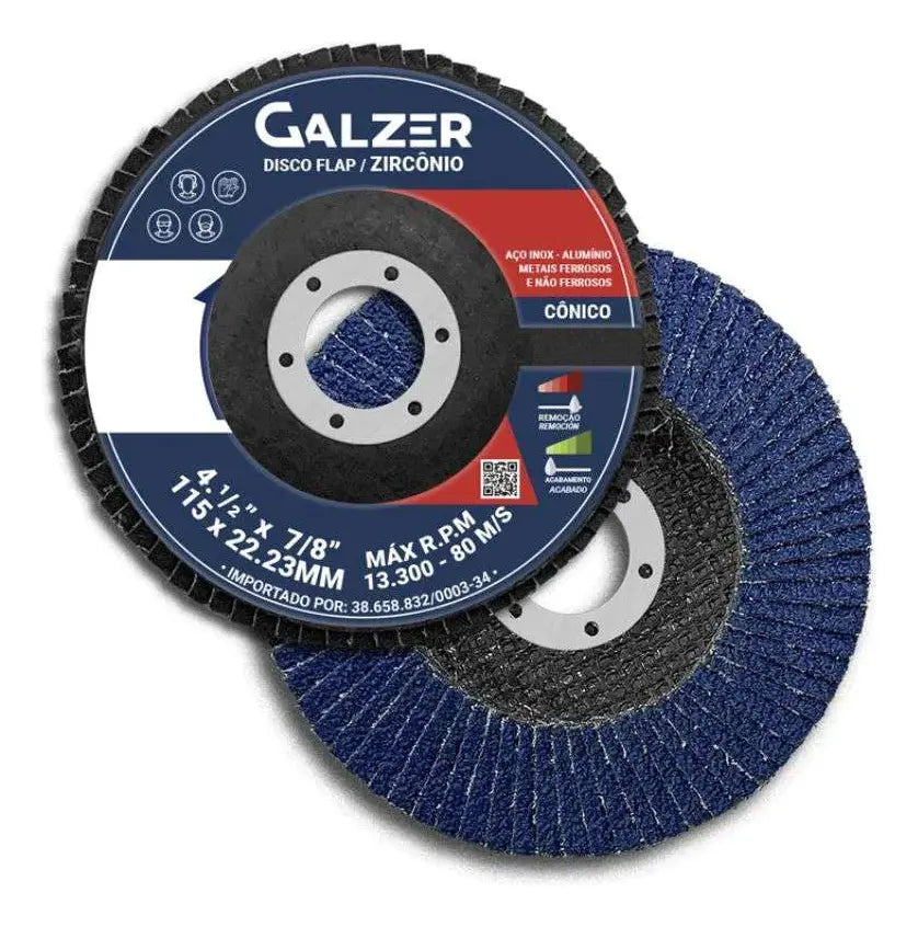 Disco Flap / Zircônio 4.1/2  - Galzer