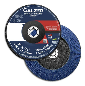 Disco Flap / Zircônio 7" - Galzer