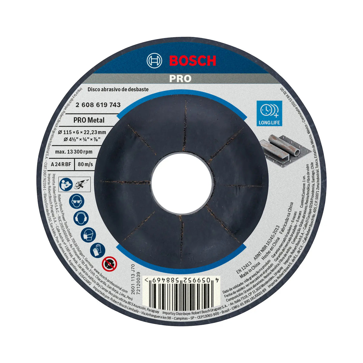 Disco de Desbaste Pro Metal 4.1/2" - Bosch