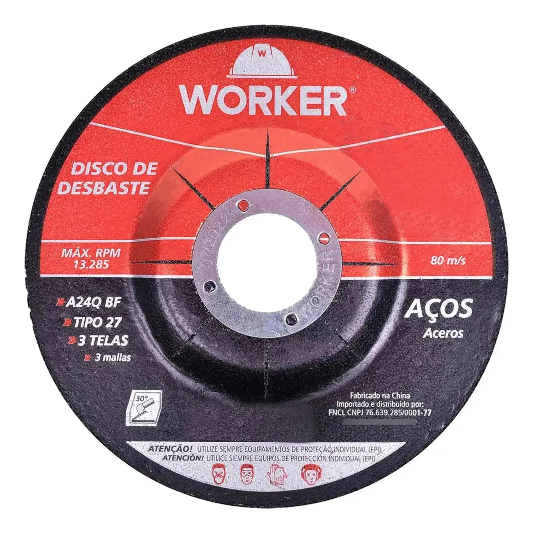 Disco de Desbste 4"1/2 - Worker