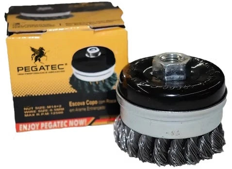 Escova Copo com rosca Trançada 4" - Pegatec