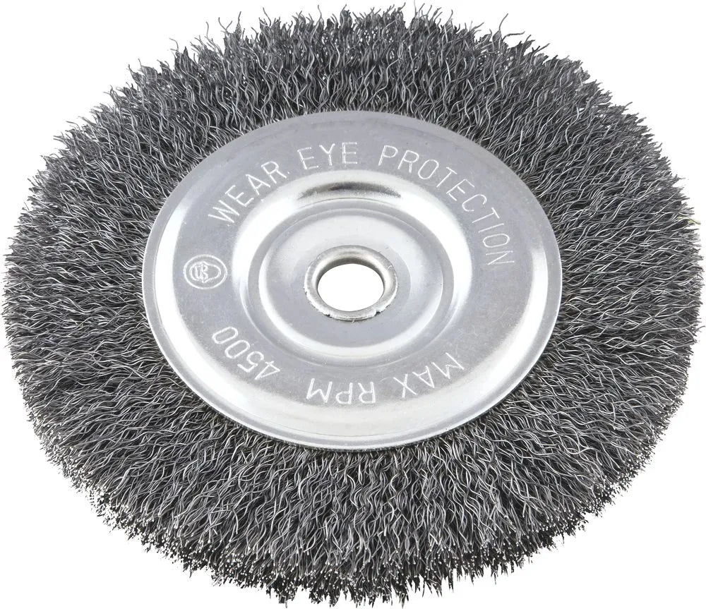 Escova Aço Circular Ondulado - 6 x 1/2 x 7/8 - JN / Ideal