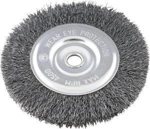 Escova Aço Circular Ondulado - 6 x 1/2 x 7/8 - JN / Ideal