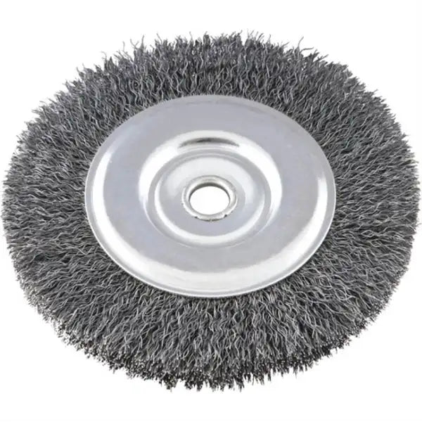 Escova Aço Circular Ondulado - 6" x 3/4" x 3/4" - JN / Ideal