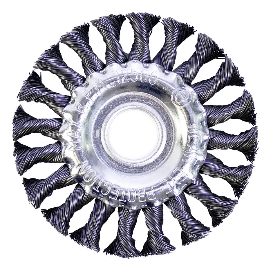 Escova Aço Circular Trançada Inox 4.1/2 X 1/2 X 7/8 - JN / Ideal