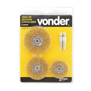Escova Circular de aço - cartela com 5 Peças - Vonder