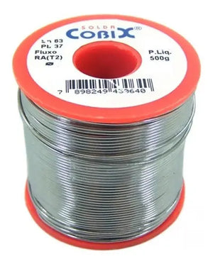 Solda Estanho Fio 63X37  0,5mm - Rolo 500g - Soft