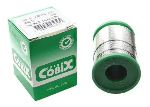 Solda Estanho fio 40x60 1,5mm Rolo 250g - Cobix