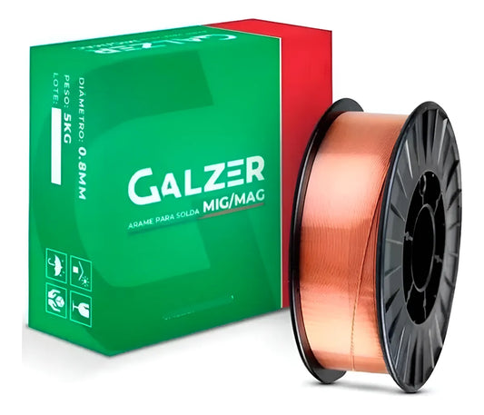 Arame para solda MIG ER70S-6 - 0,8mm - Rolo com 5kg