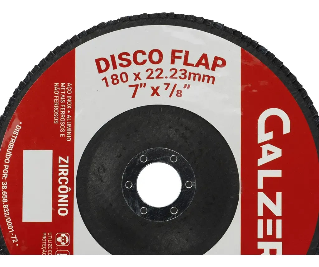 Discos Flap Zircônio 7" G100 - Galzer