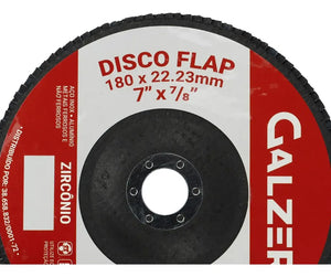 Discos Flap Zircônio 7" G100 - Galzer