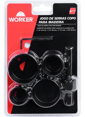 Jogo Serra Copo para madeira - Worker