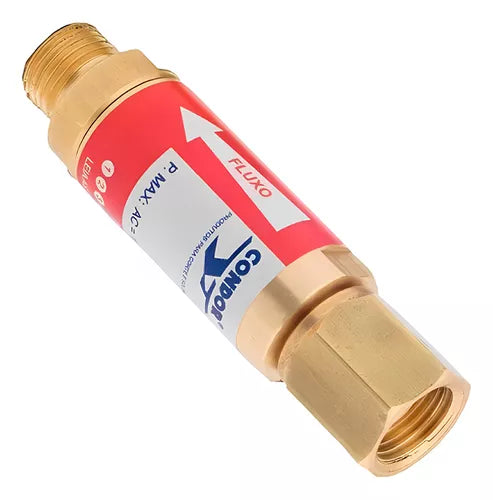 Válvula Corta Fogo Série VCF para regulador de Acetileno - CONDOR/MARCA DISPONÍVEL